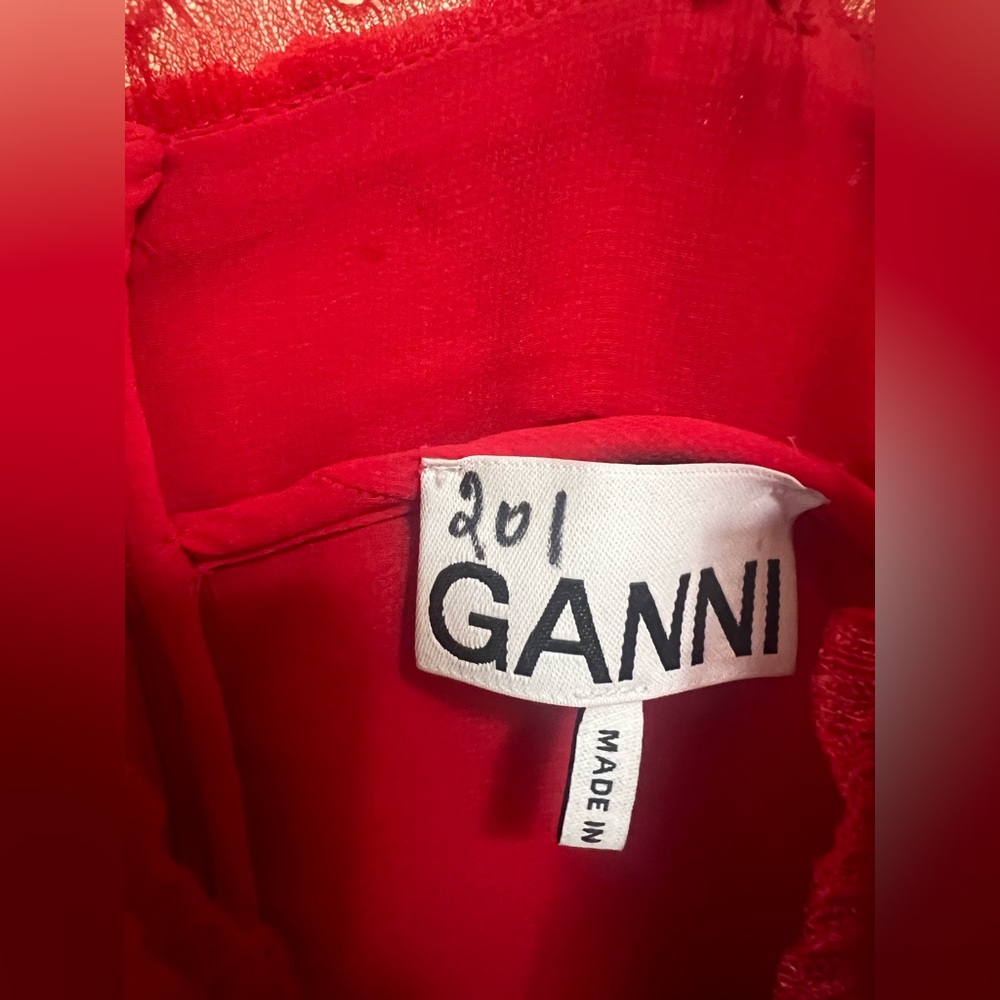 Ganni Red Mini Dress - Picture 5 of 5